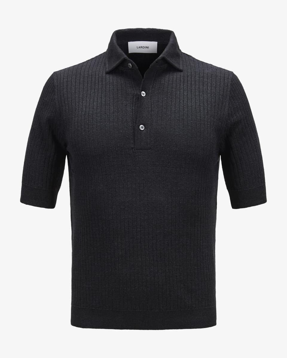 Image 1 for Knitted polo made from linen and cotton M