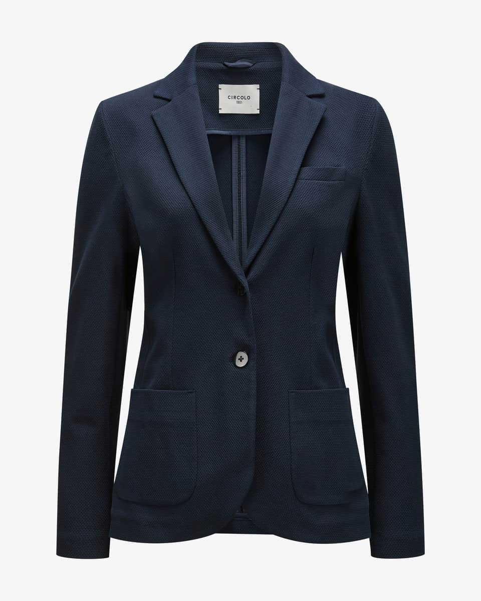 Bild 1 für Strickblazer Slim Fit Oxford aus Baumwolle 38