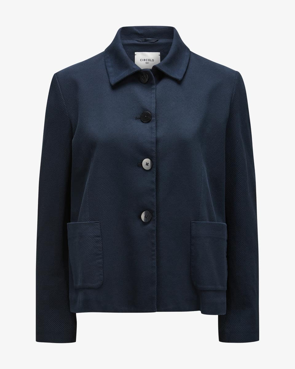 Bild 1 für Strickblazer Caban Oxford aus Baumwolle 40