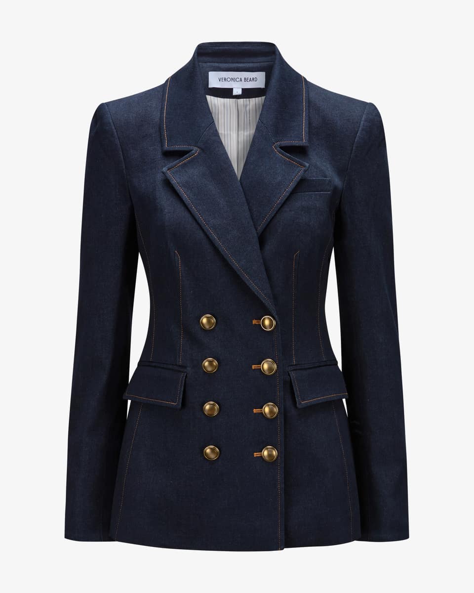 Bild 1 für Doppelreiher-Blazer Claude Dickey aus Baumwoll-Mix 32