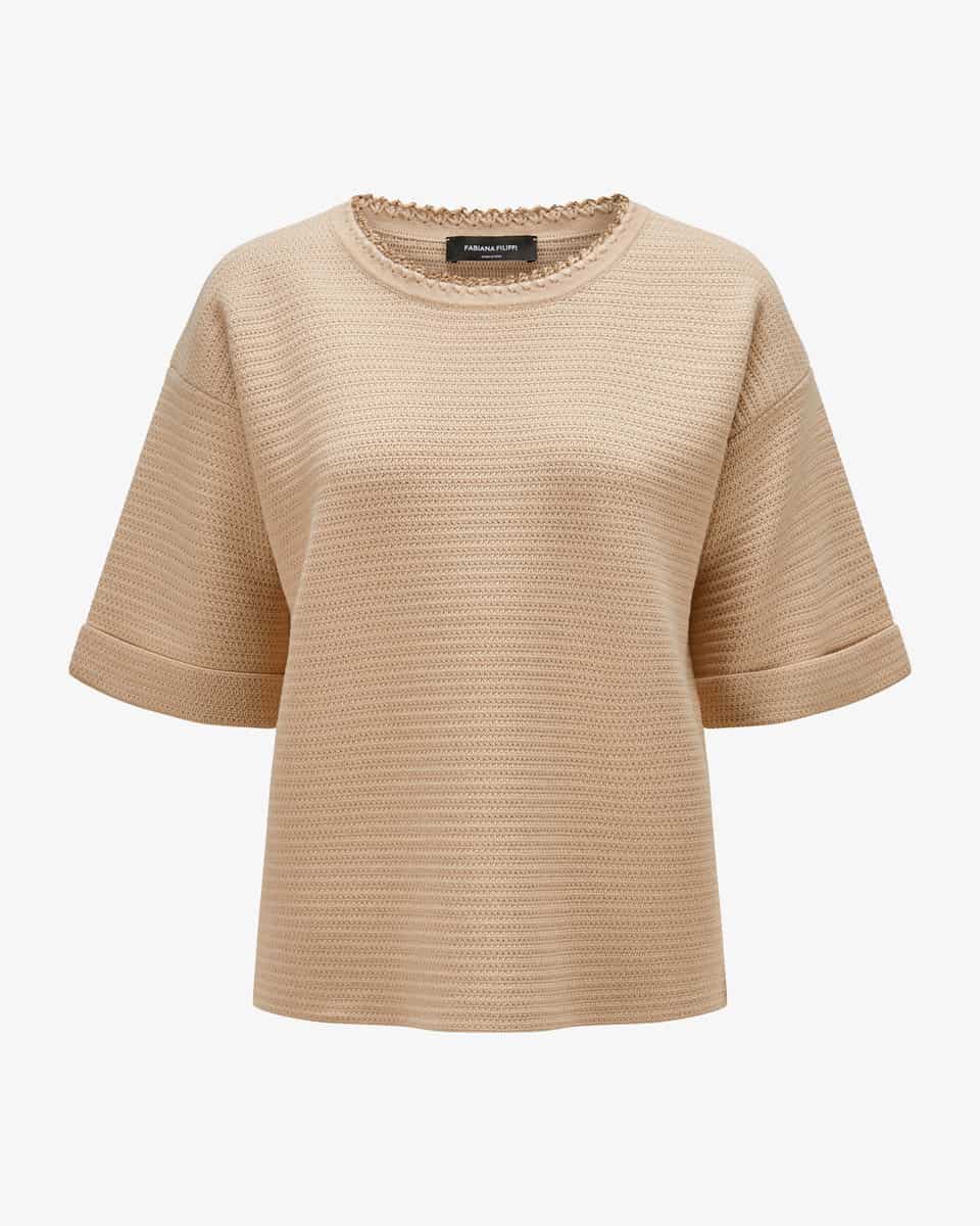 Image 1 for Knitted shirt made from merino wool and cotton 36