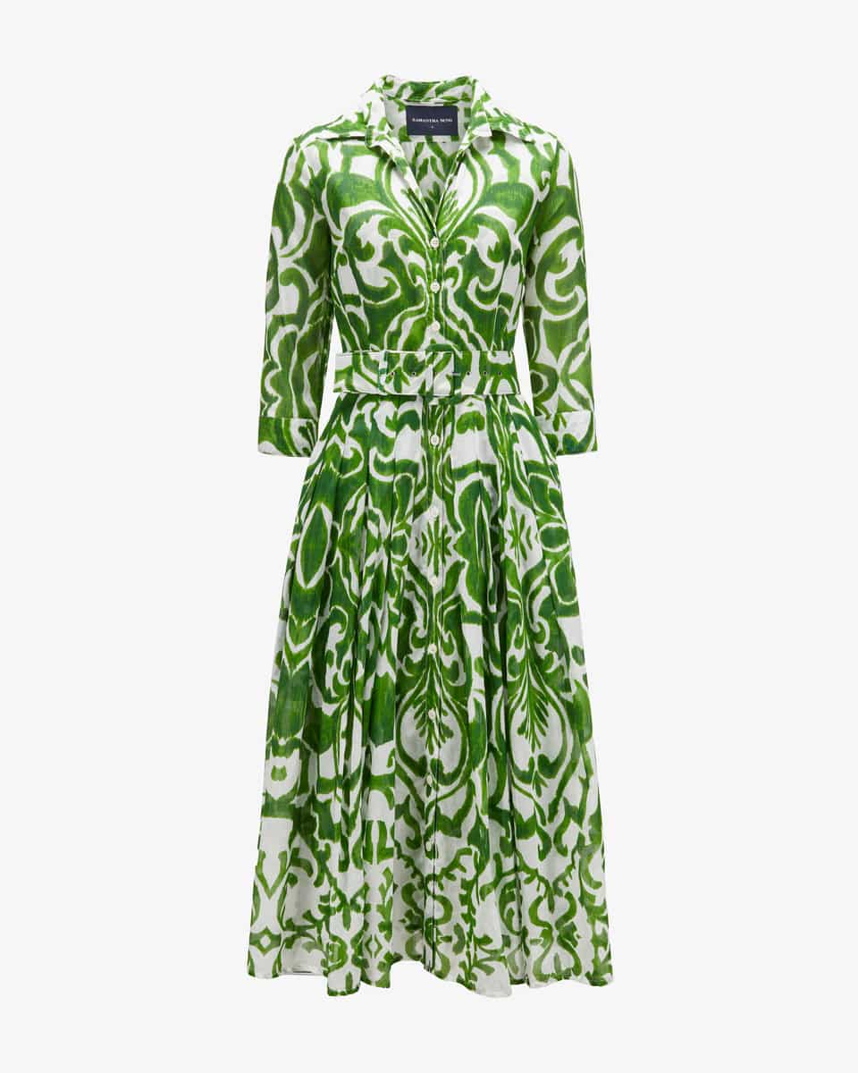 Image 1 for Audrey Maiolica Blue Tile shirt dress  XXXL