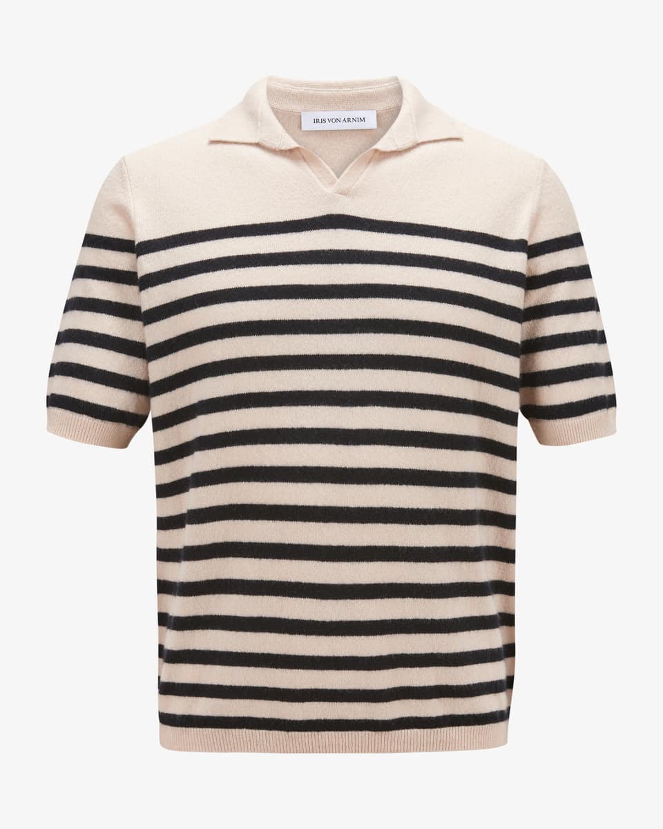 Image 1 for Ameca knitted polo in cashmere and silk XL