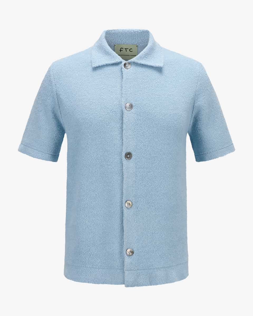 Image 1 for Knitted shirt made from an organic cotton-lyocell blend 48