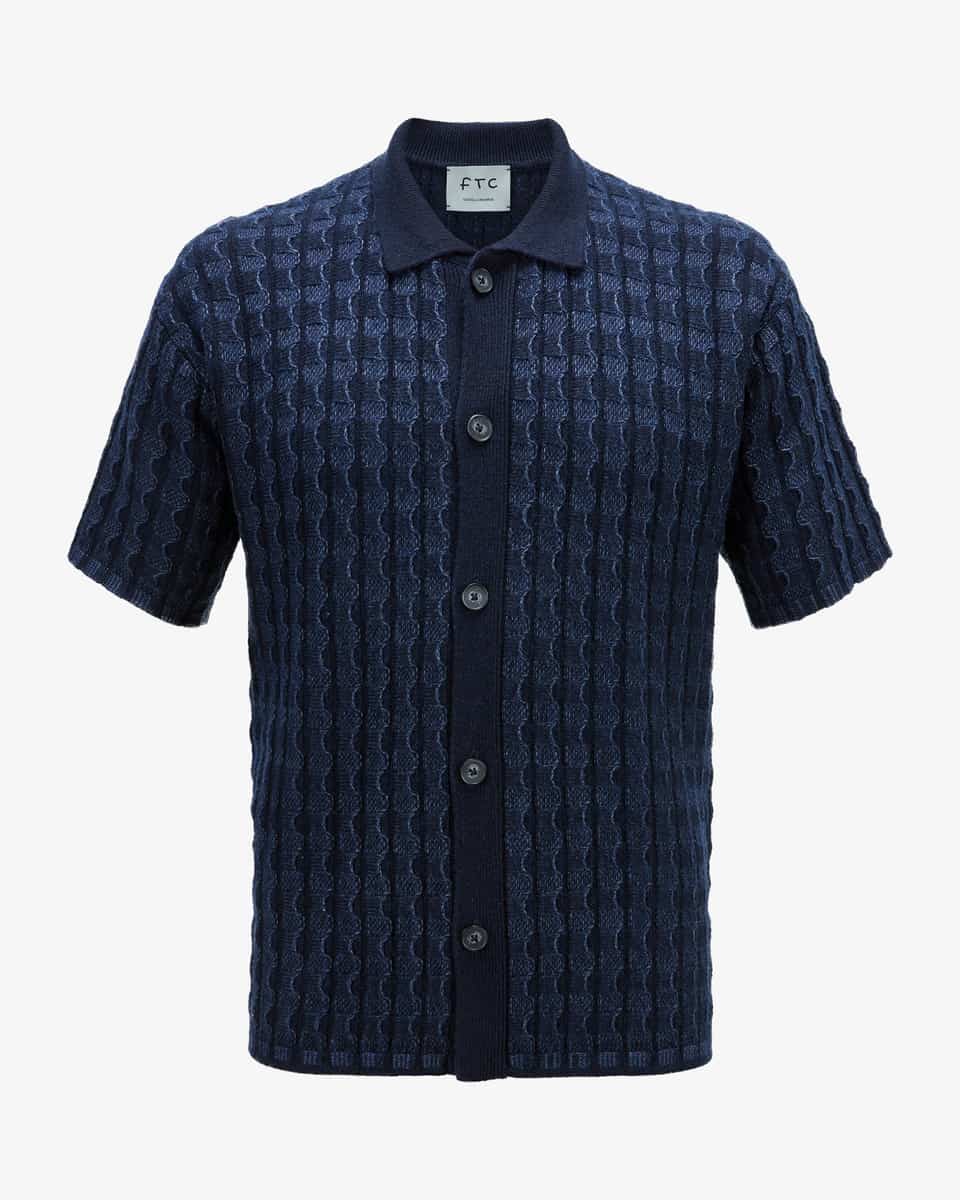 Image 1 for Cashmere-blend knitted shirt 54