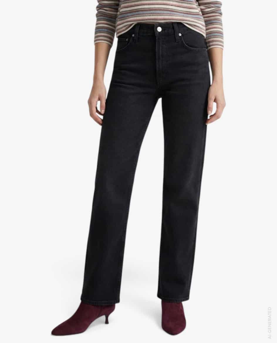 Image 6 for Palma Straight jeans in a cotton-silk blend 26