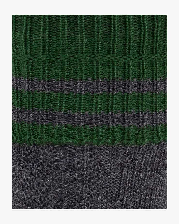 Lusana Herren Trachtenumschlagsocke Kurt - Naturmelierte Trachtenstrümpfe Größe 44/45