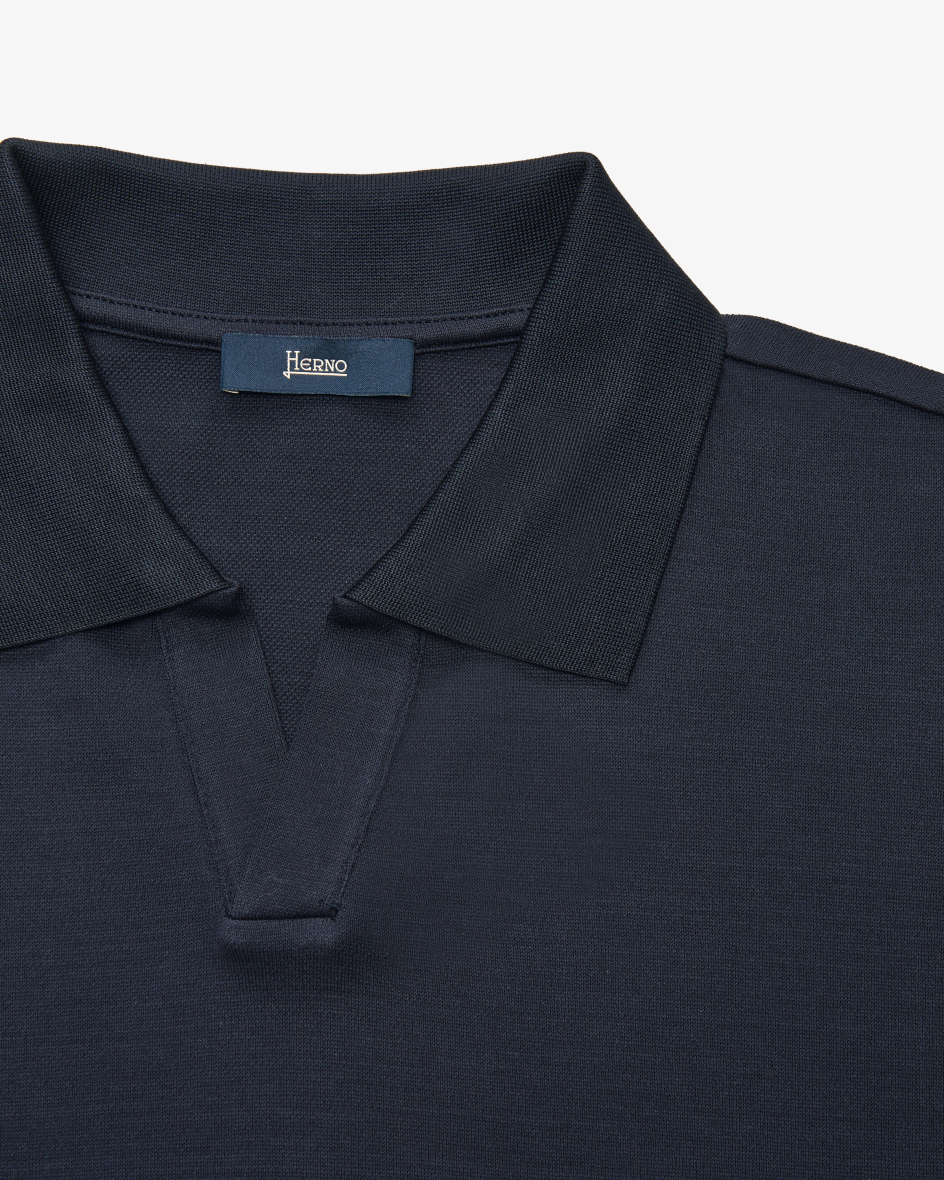 Image 2 for Knitted cotton polo shirt L