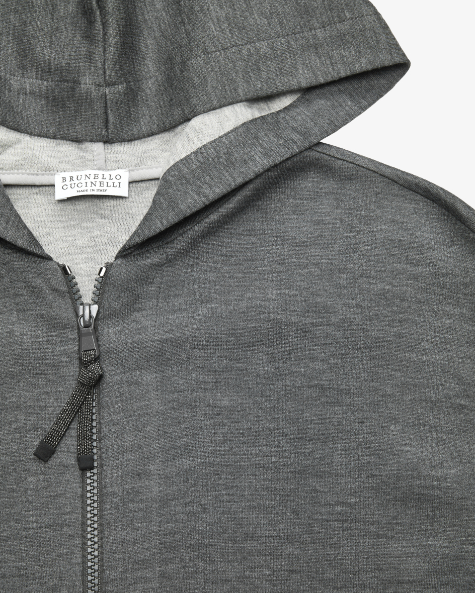 Bild 2 für Sweatjacke aus Baumwoll-Seiden-Mix XS