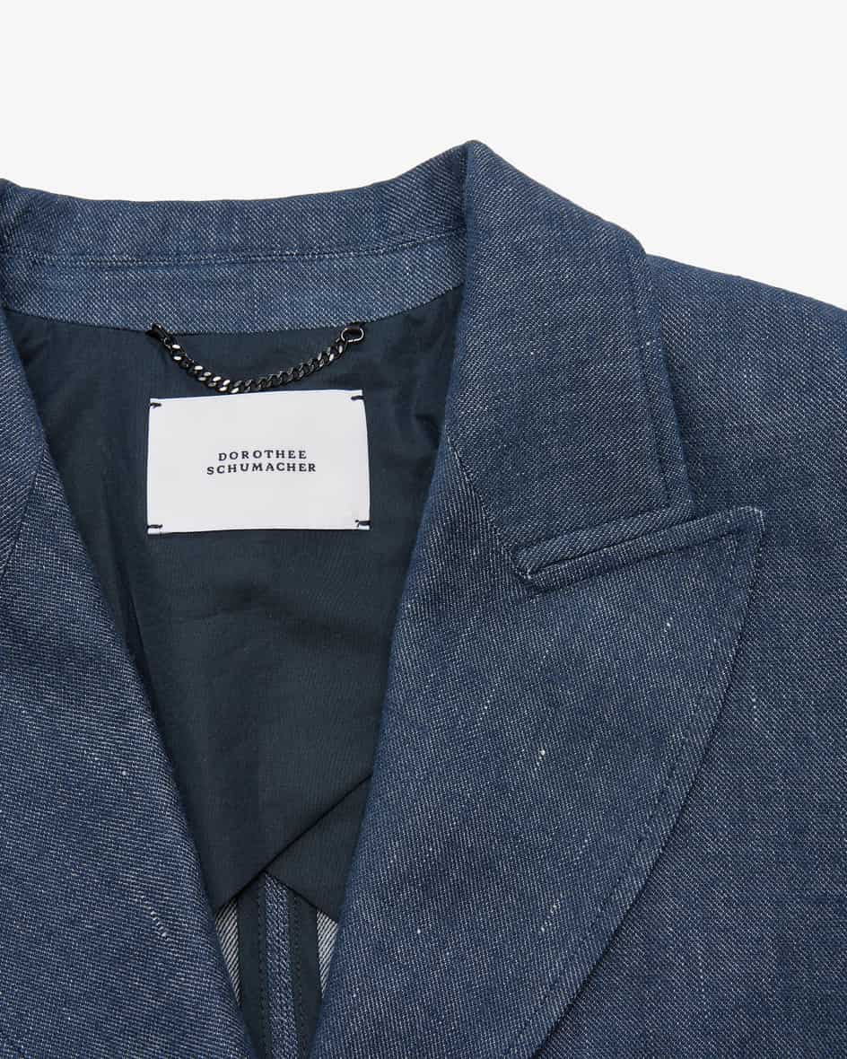 Bild 2 für Blazer Fluid Denim aus Baumwolle und Leinen 44