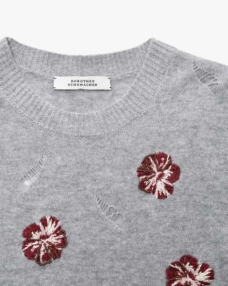 Bild 2 für Strickshirt Blooming Statements aus Schurwolle und Cashmere 42