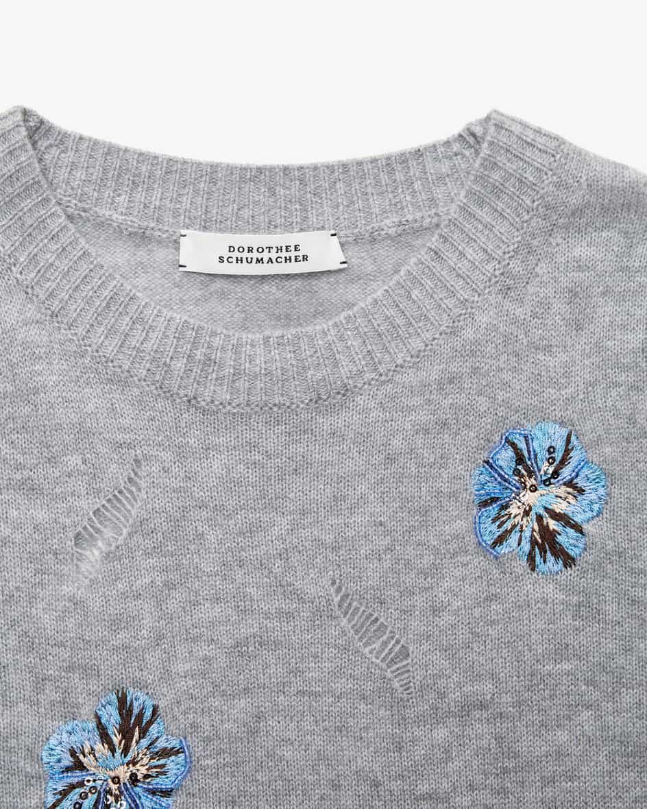 Bild 2 für Strickshirt Blooming Statements aus Schurwolle und Cashmere 42