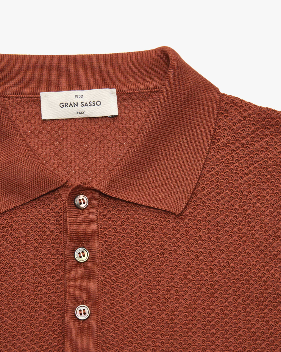 Bild 2 für Strick-Poloshirt aus Bio-Baumwolle 52