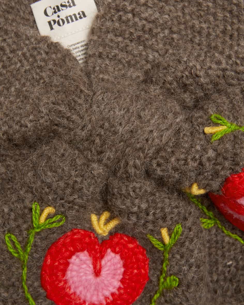 Bild 2 für Stricktuch Collar Heart aus Alpakawoll-Mix Unisize