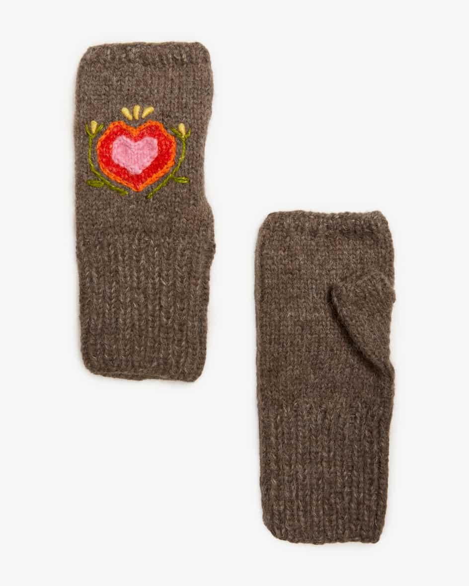 Bild 2 für Fingerlose Handschuhe aus Alpakawoll-Mix Unisize