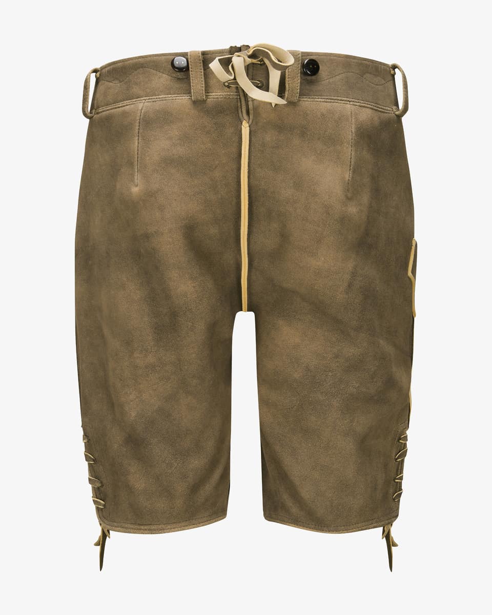 Bild 2 für Herzog Albrecht Lederhose aus sämisch gegerbtem Ziegenleder 52