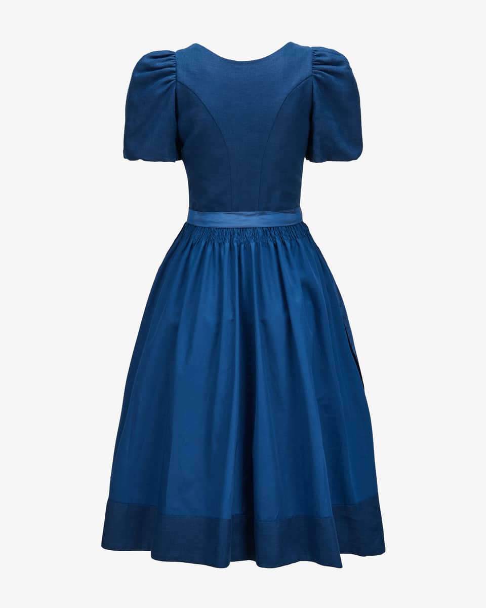 Image 2 for Guila midi linen dirndl with silk apron  38