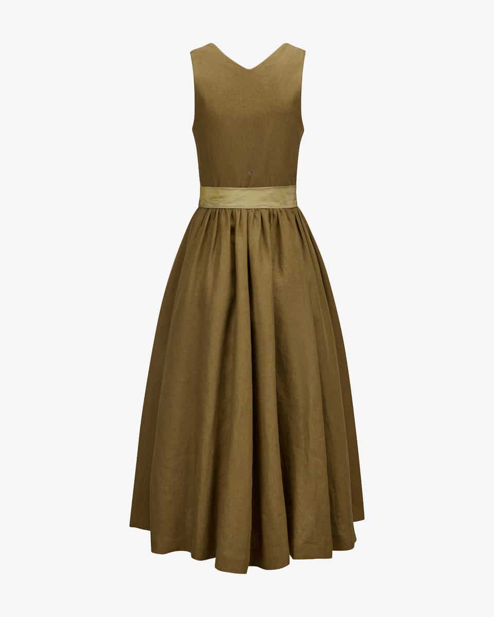 Bild 2 für Leinen-Dirndl lang mit Schürze  36