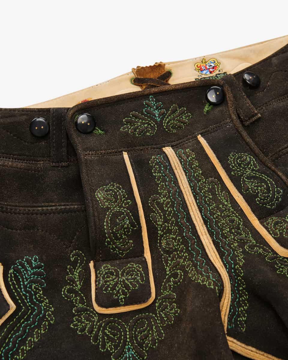 Bild 2 für Bad Aussee Lederhose kurz aus Hirschleder  52