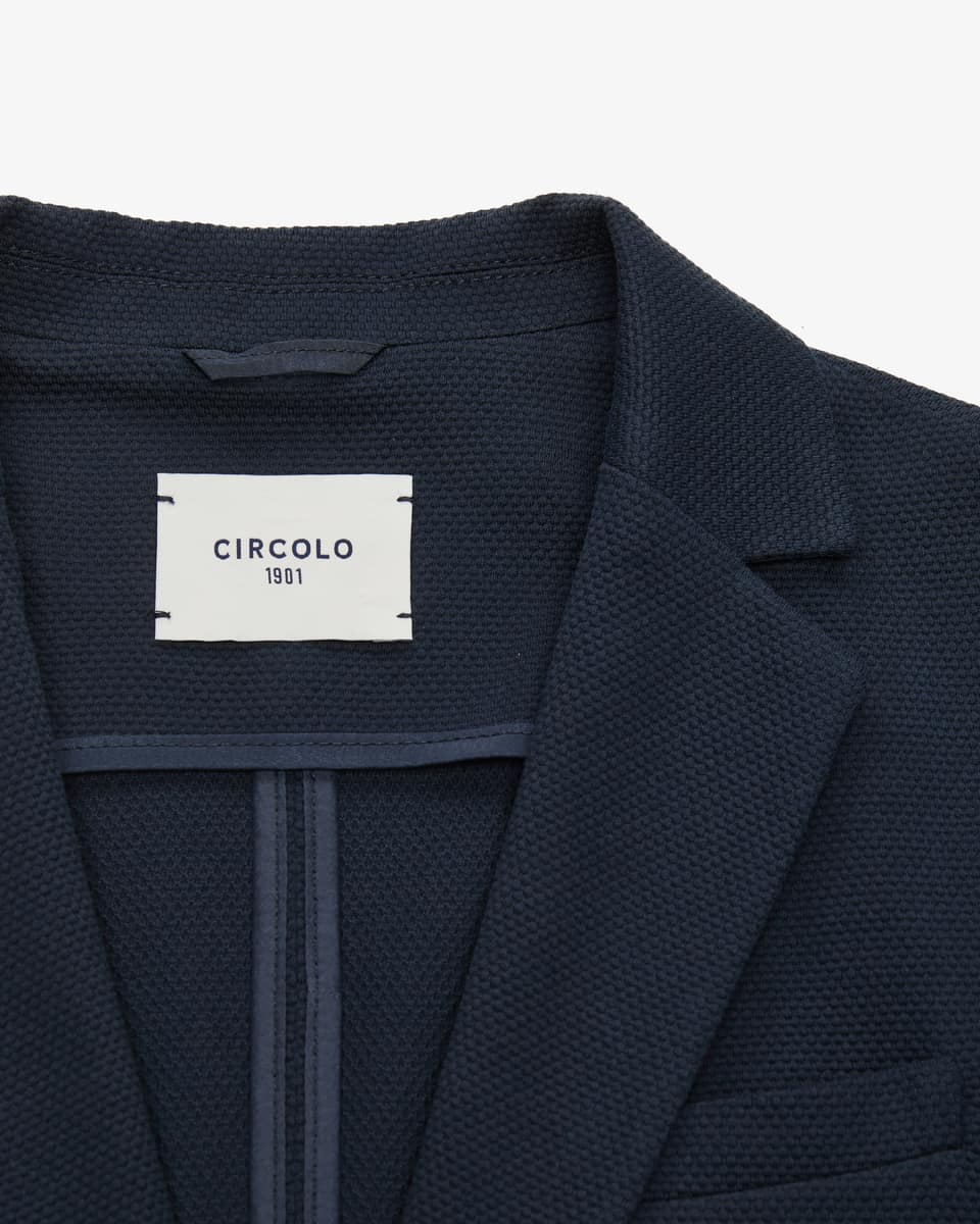 Bild 2 für Strickblazer Slim Fit Oxford aus Baumwolle 38