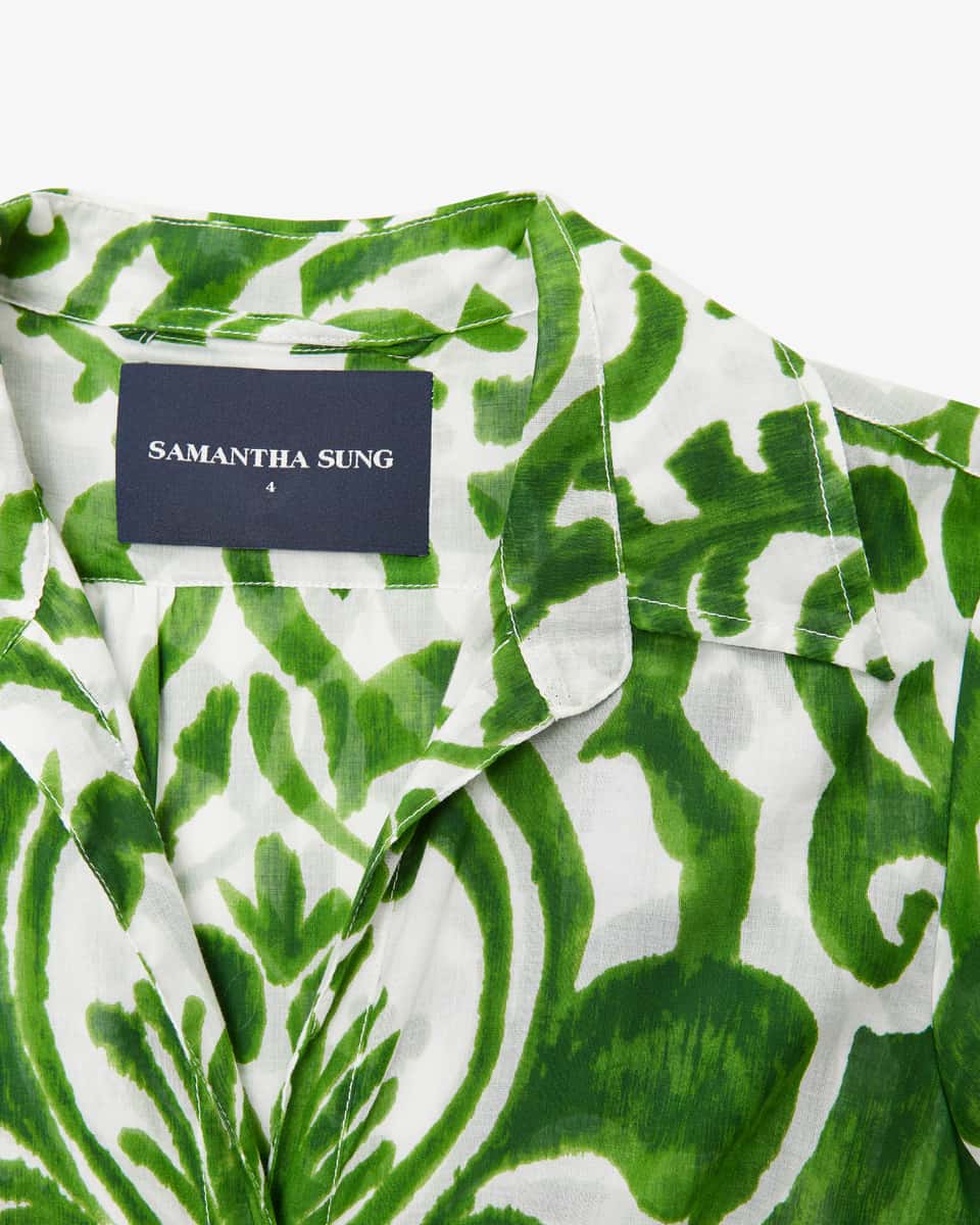 Image 2 for Audrey Maiolica Blue Tile shirt dress  XXXL