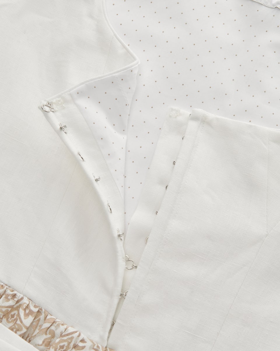 Image 3 for Midi linen dirndl with linen apron 42