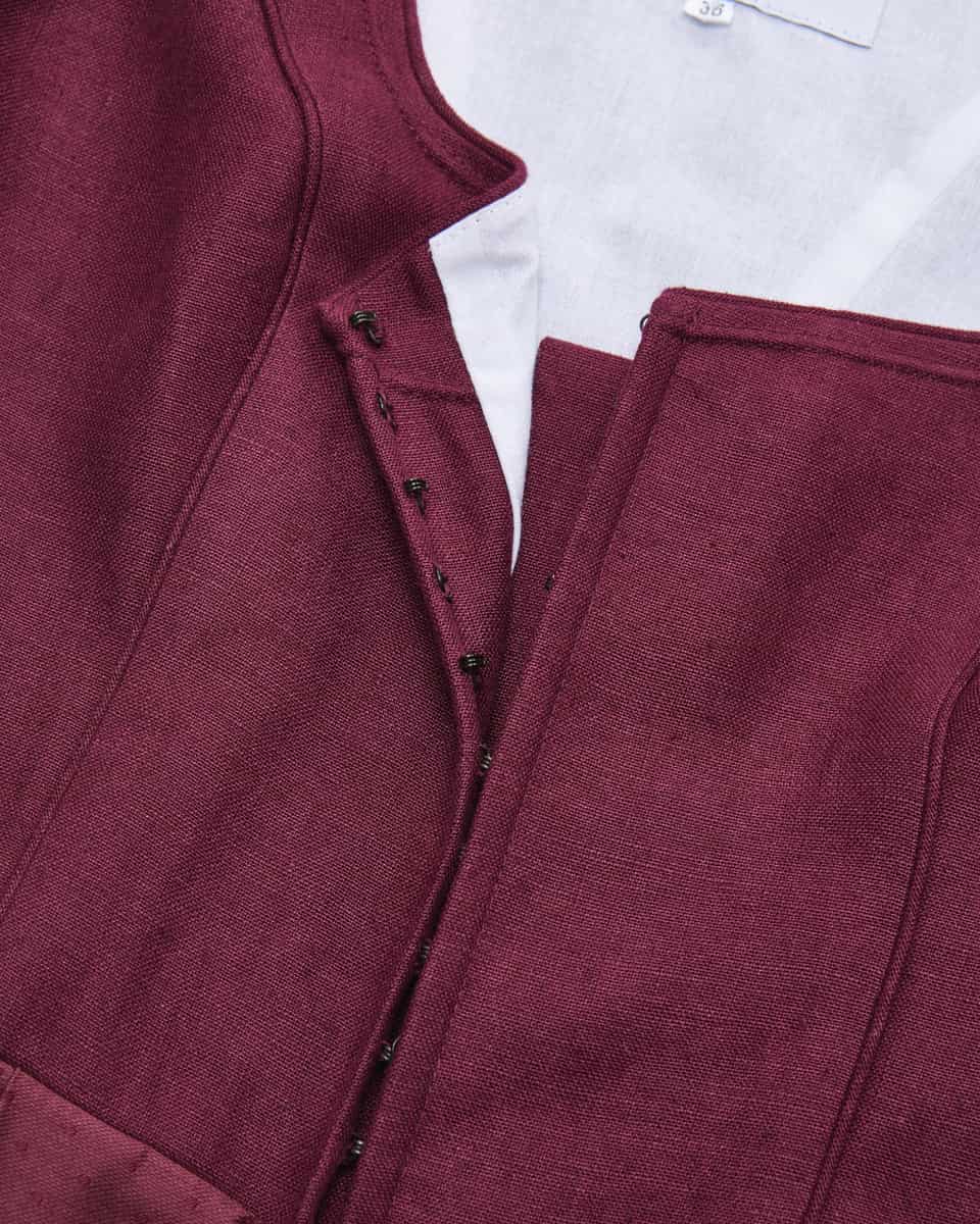 Bild 3 für x LODENFREY Leinendirndl Midi mit Schürze 42