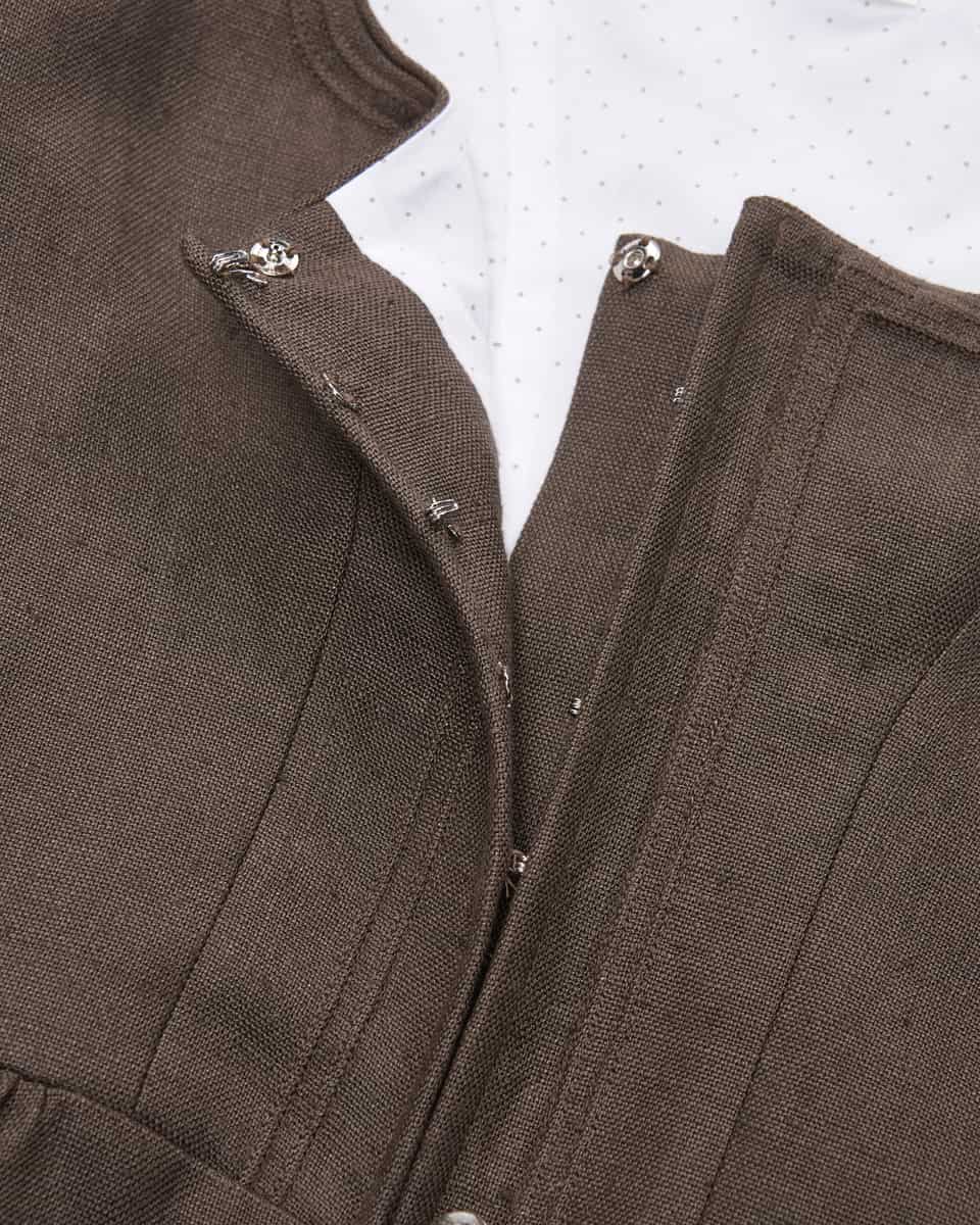 Image 3 for Bodensee Viky linen dirndl long with apron  40