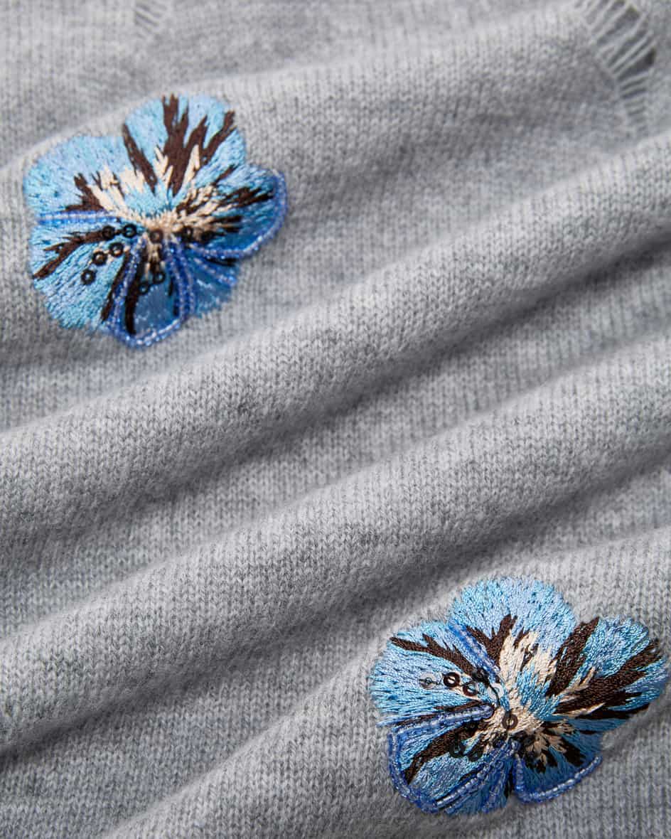 Bild 4 für Strickshirt Blooming Statements aus Schurwolle und Cashmere 42