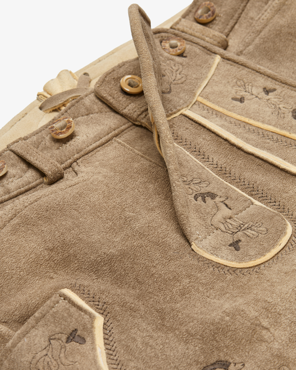 Image 4 for Leather trousers short made of deerskin  54