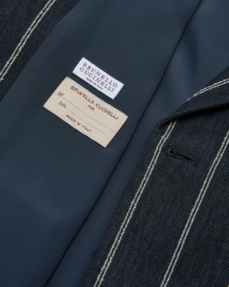 Image 4 for Double-breasted blazer in a cotton-linen blend 38