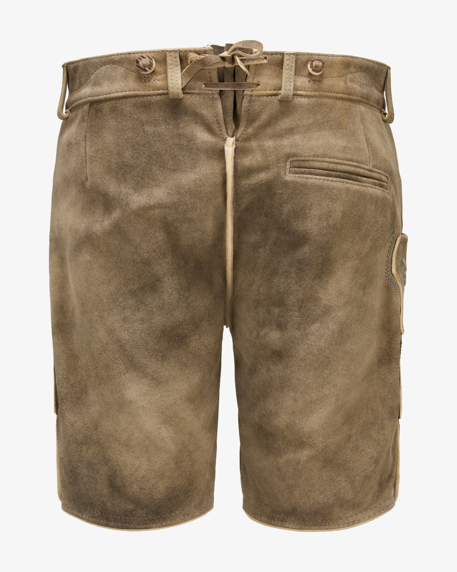Image 5 for Wiesnlederhose short made of goatskin 44