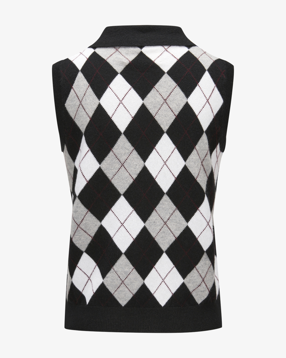 Bild 5 für Pullunder Anwen Argyle aus Cashmere  M-L