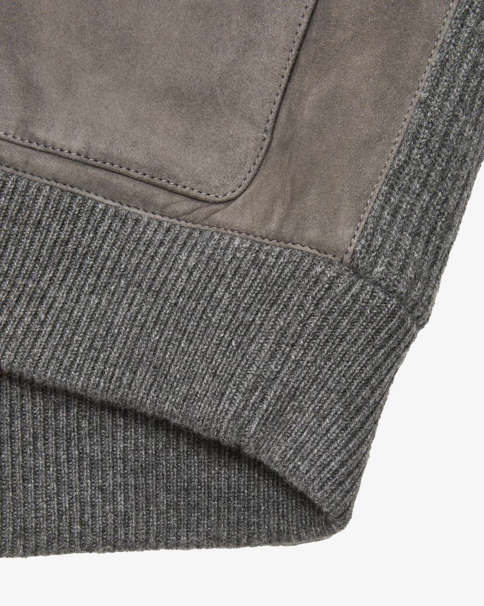 Bild 5 für Hybrid-Blouson aus Leder und Cashmere M