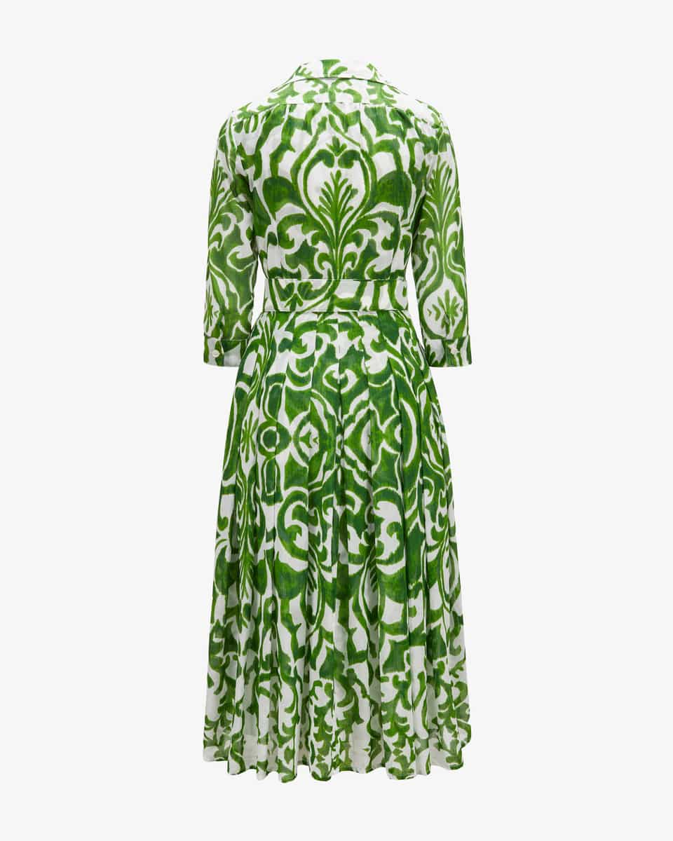 Image 5 for Audrey Maiolica Blue Tile shirt dress  XXXL