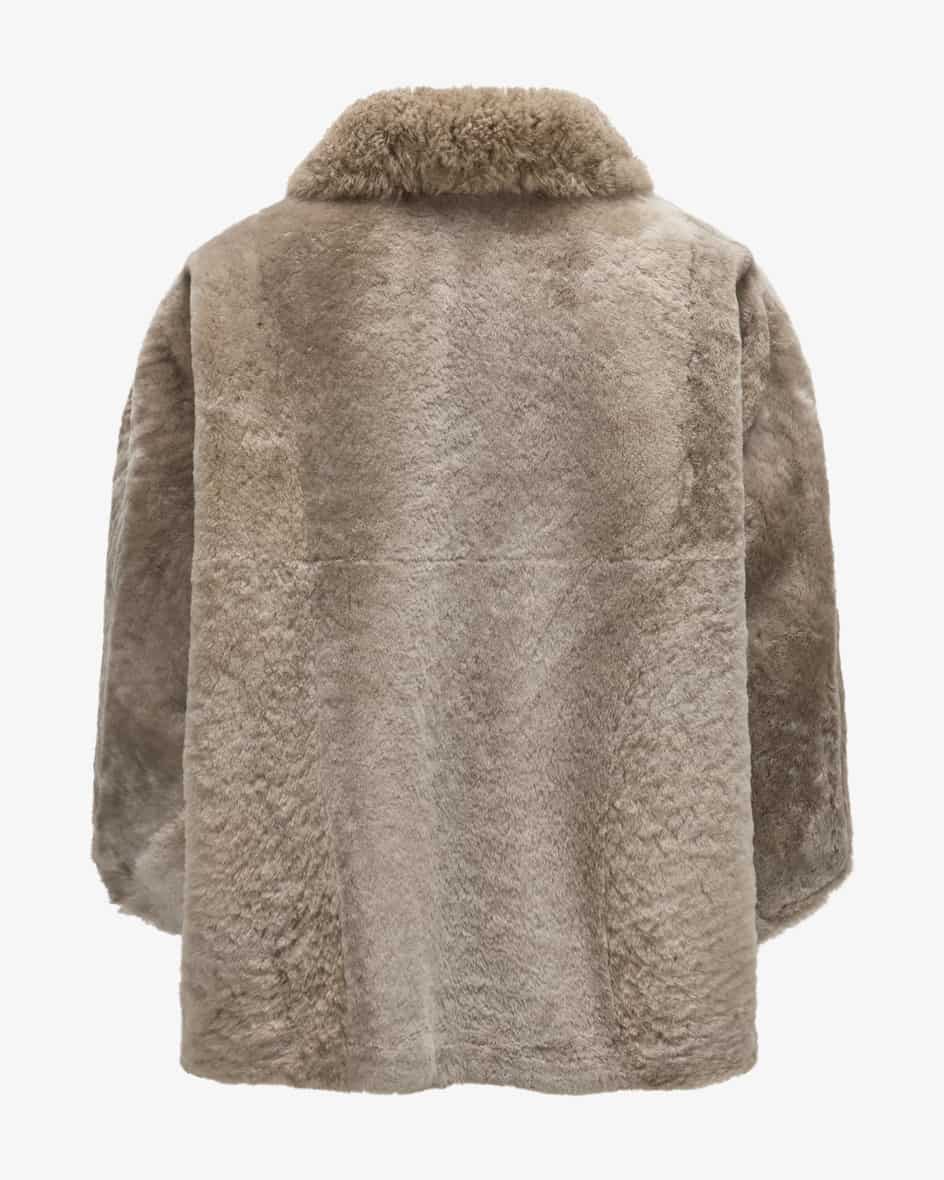 Image 7 for Aurora Reversible Lambskin Poncho  36