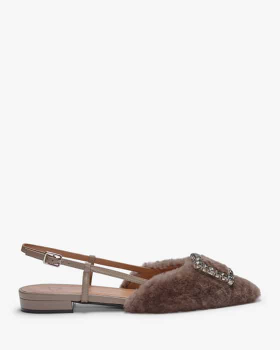 x LODENFREY Lavanda Visone Slingback-Flats 