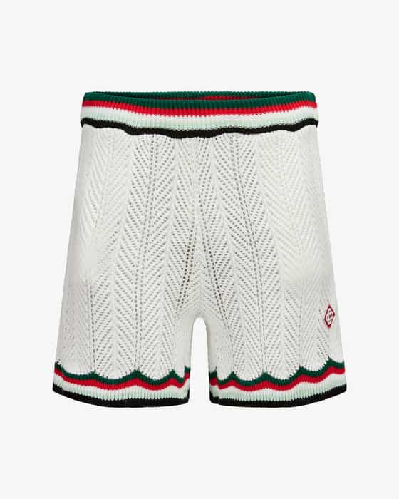 Chevron Faux Crochet Shorts 