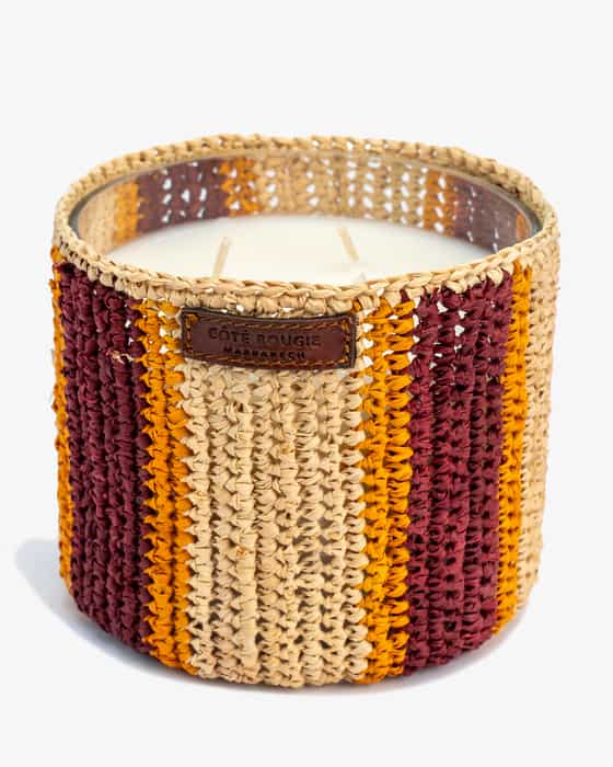 Bougie Raphia Rim scented candle 