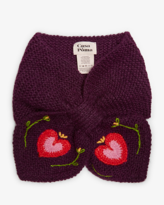 Stricktuch Collar Heart aus Alpakawoll-Mix