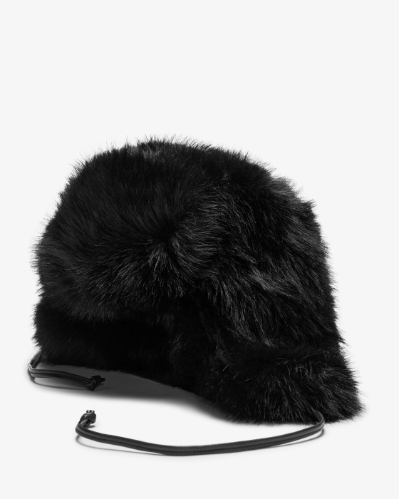 Faux-fur trapper hat 