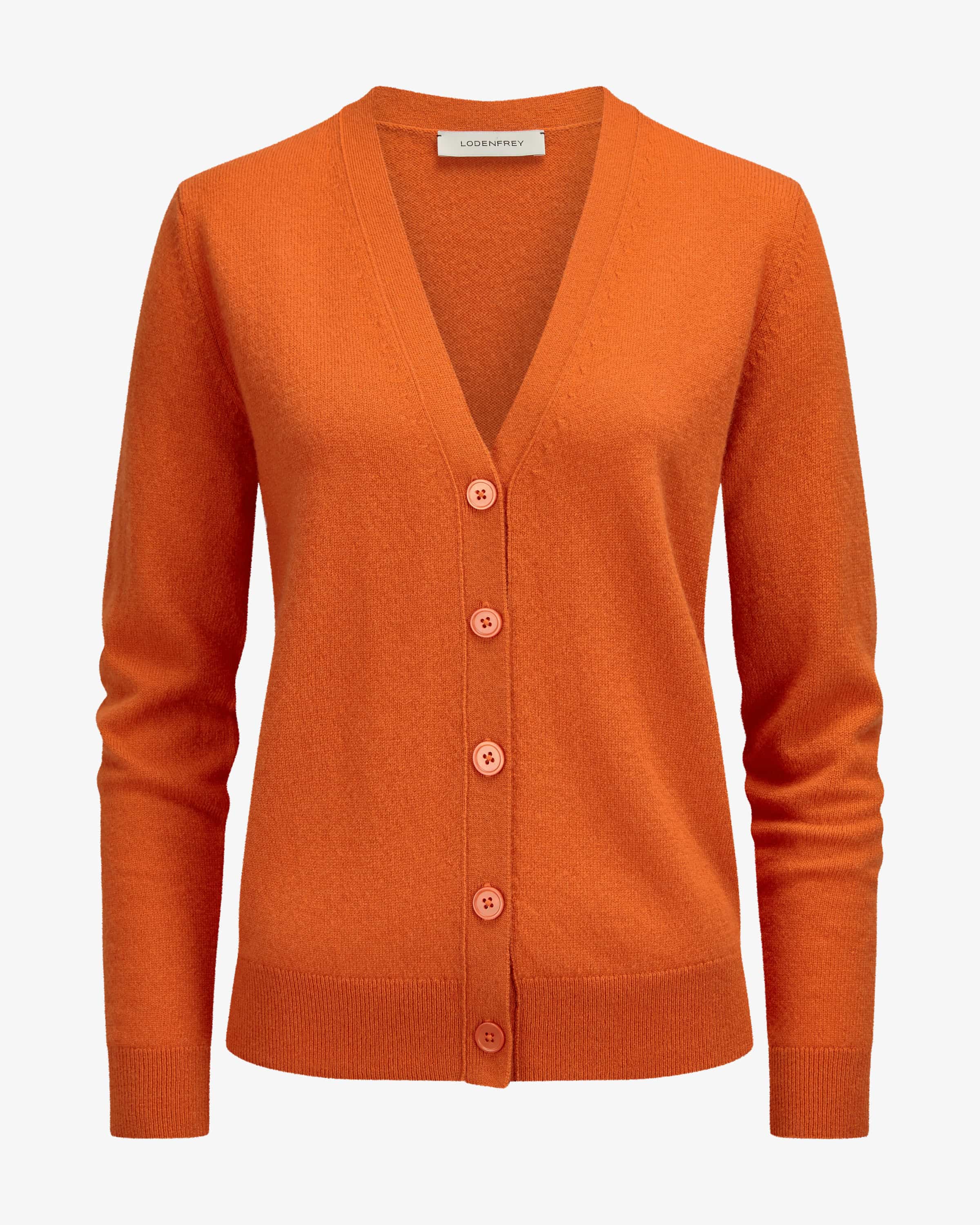Cashmere Cardigan Orange Cardigan Women LODENFREY Cashmere