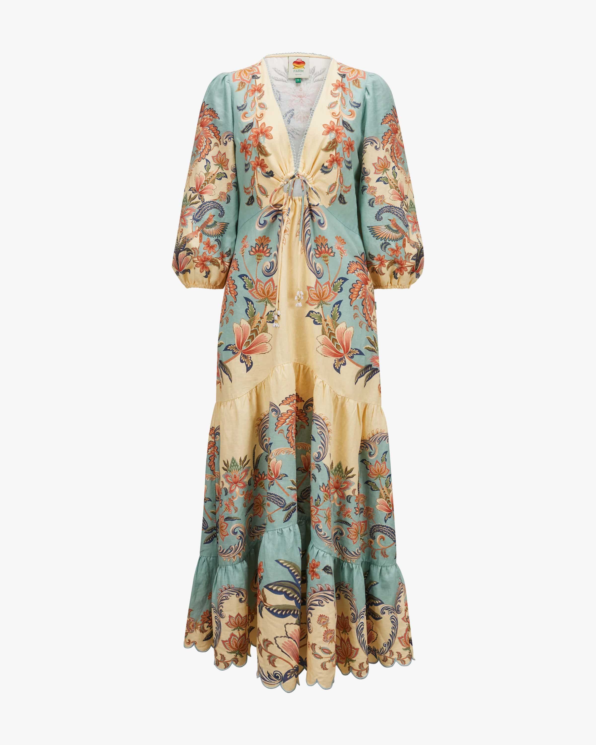 Farm Rio Boho Beauty Butter maxi dress | LODENFREY