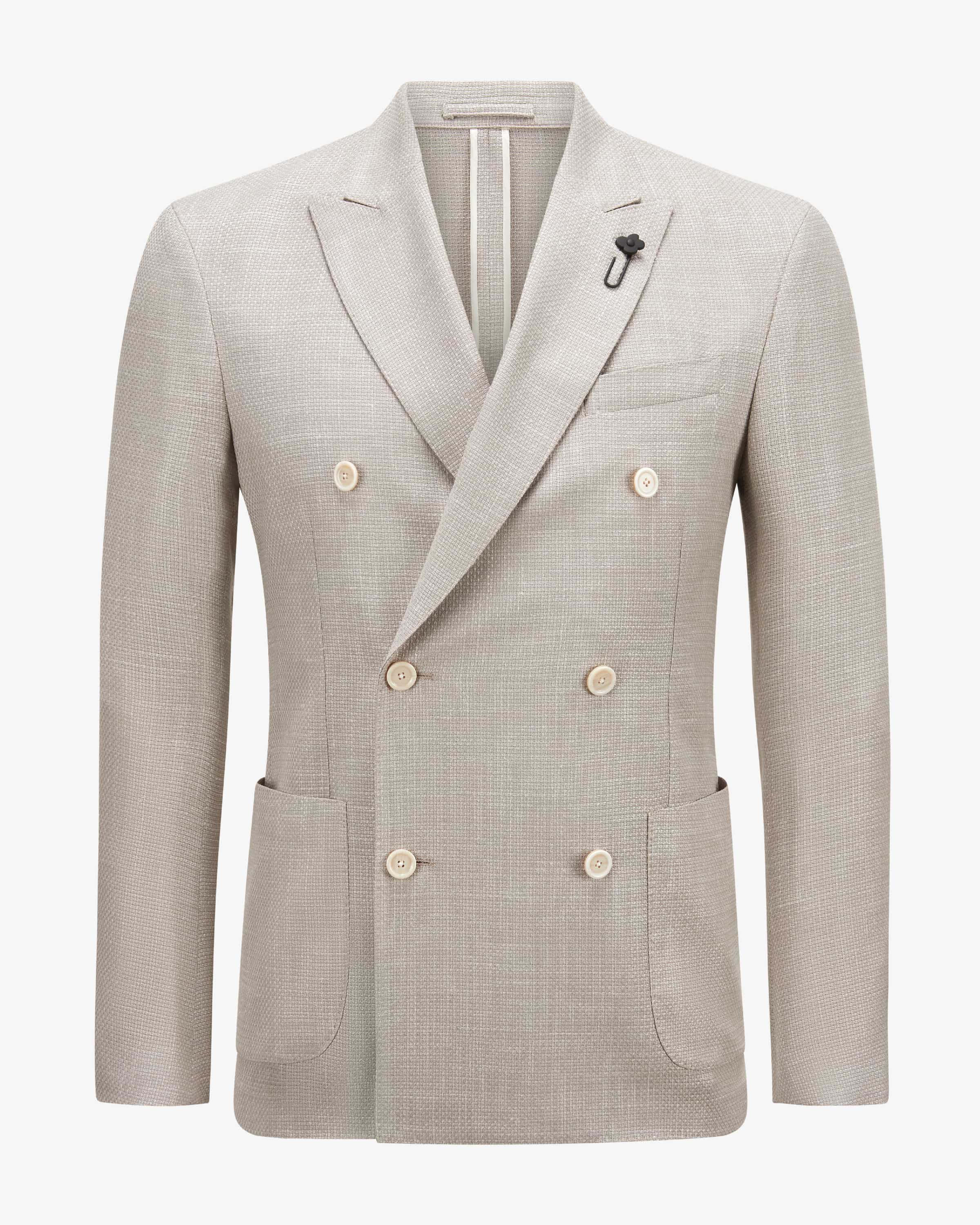 Lardini Double-breasted jacket in a wool-silk blend | LODENFREY