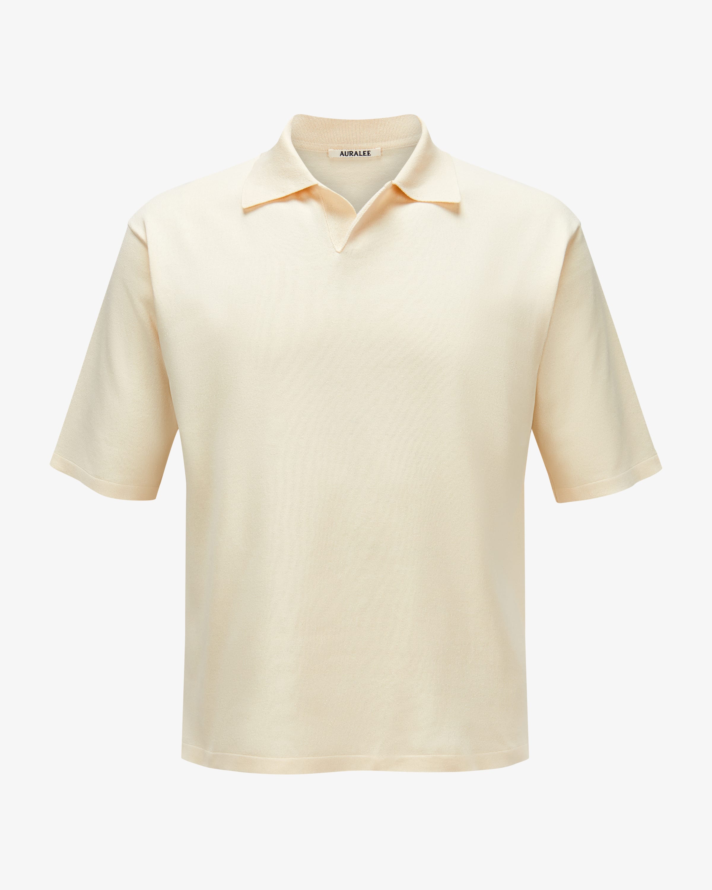 Auralee Knitted silk polo shirt | LODENFREY