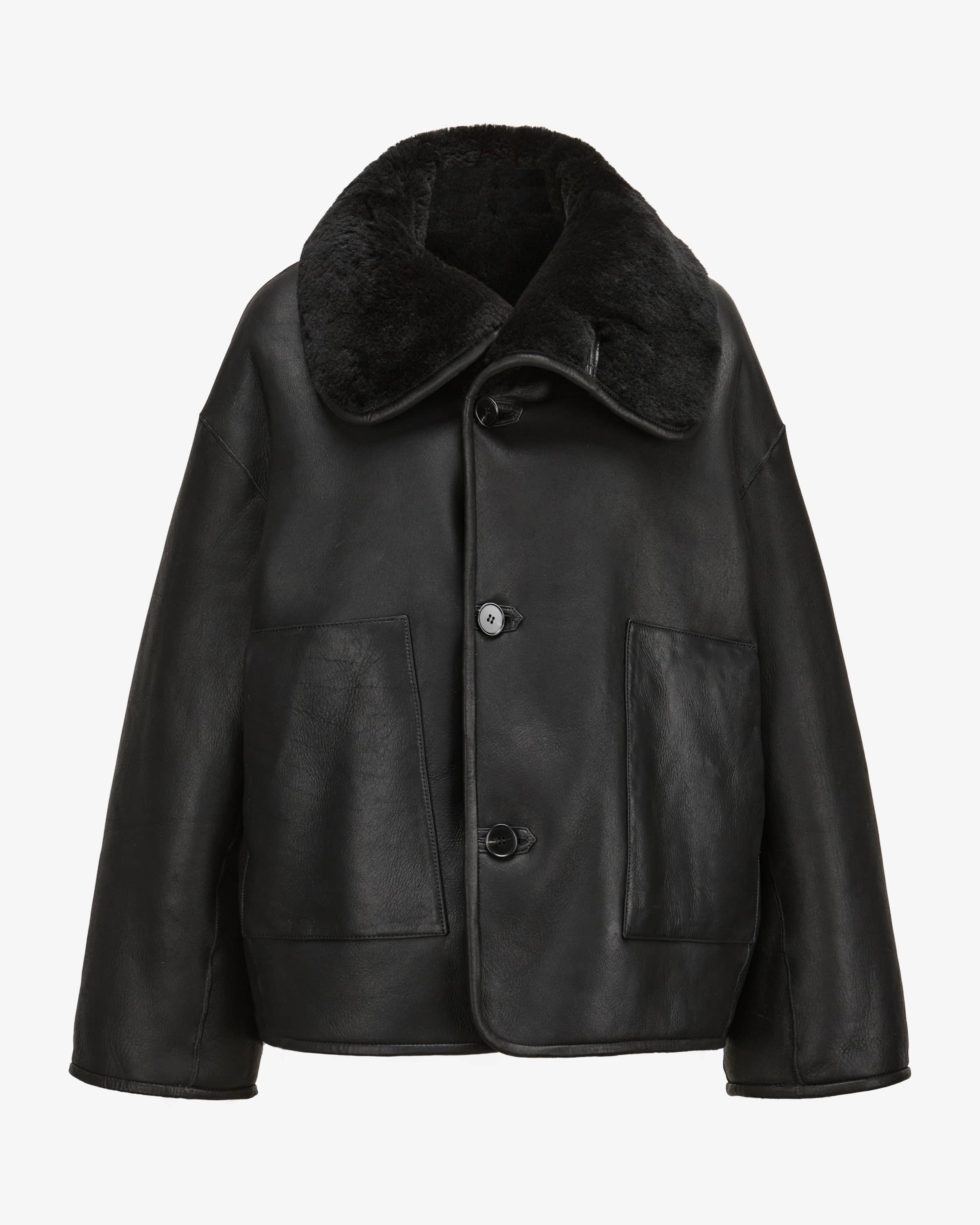 Lammfell Fay Lederjacke Bomber Jacket Jacke Shearling Damen