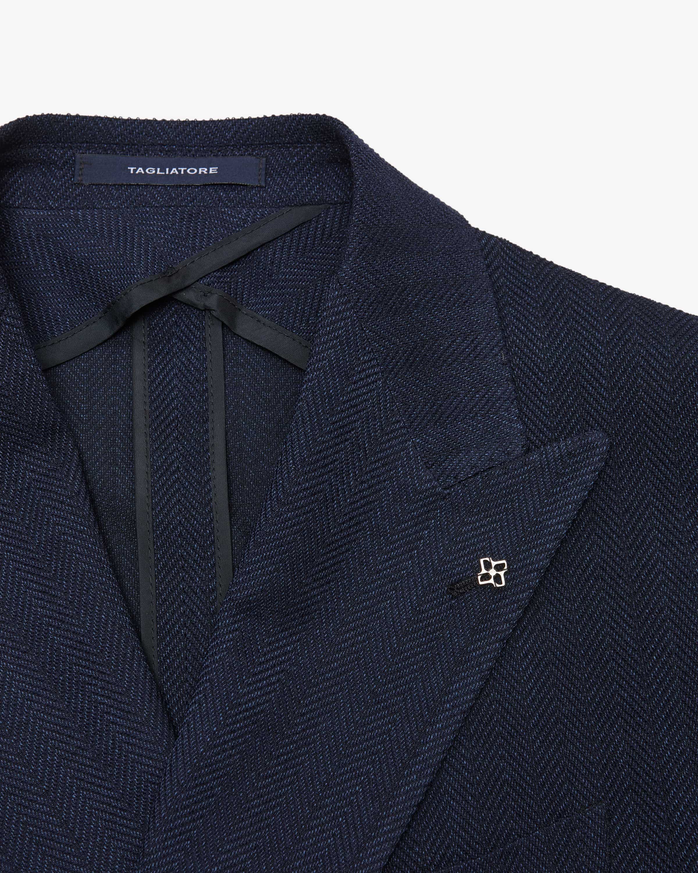 Tagliatore Double-breasted jacket in virgin wool-cotton blend