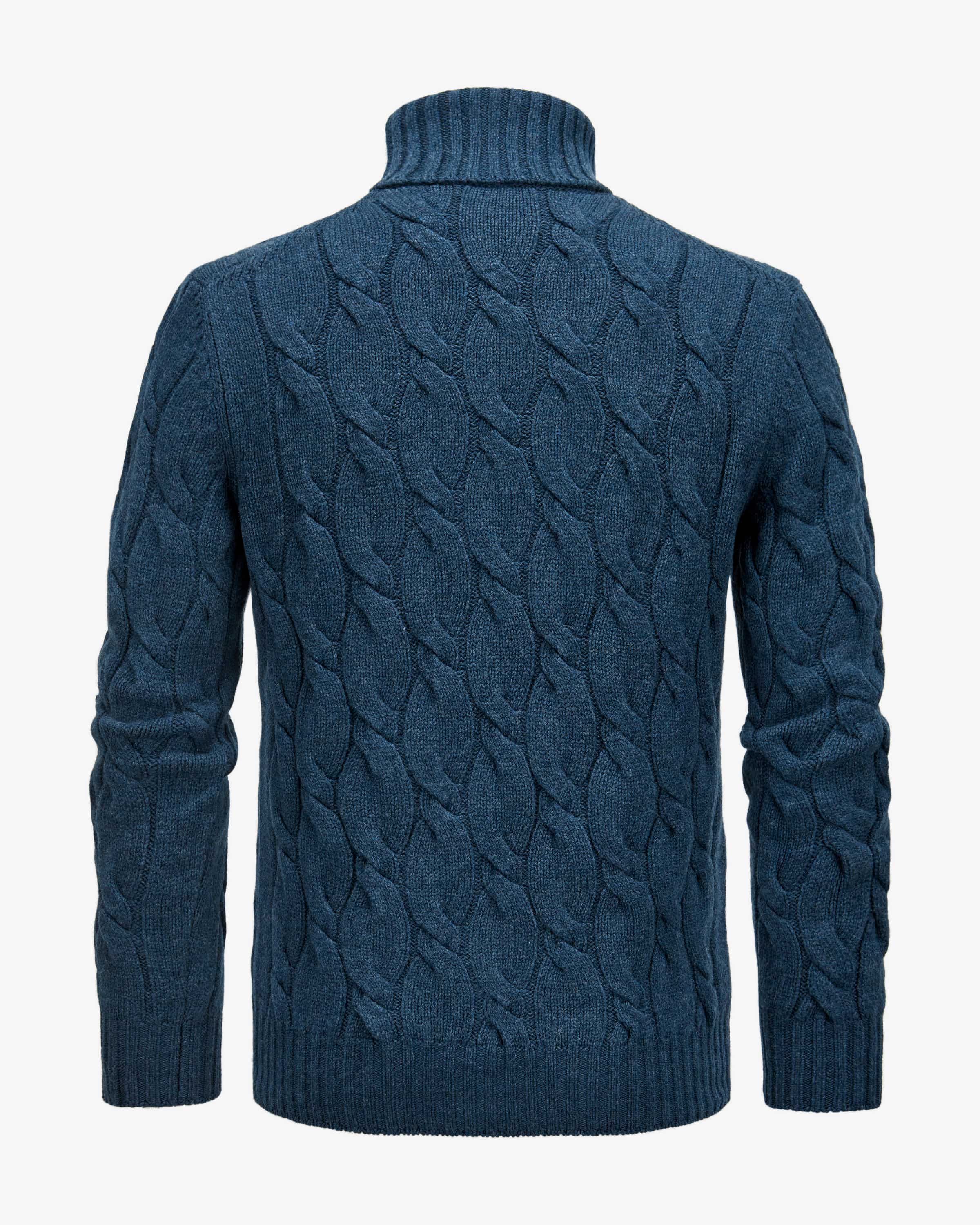 GRAN SASSO ダークブルー ハイネックニット50 GRAN SASSO ダークブルー ハイネックニット50