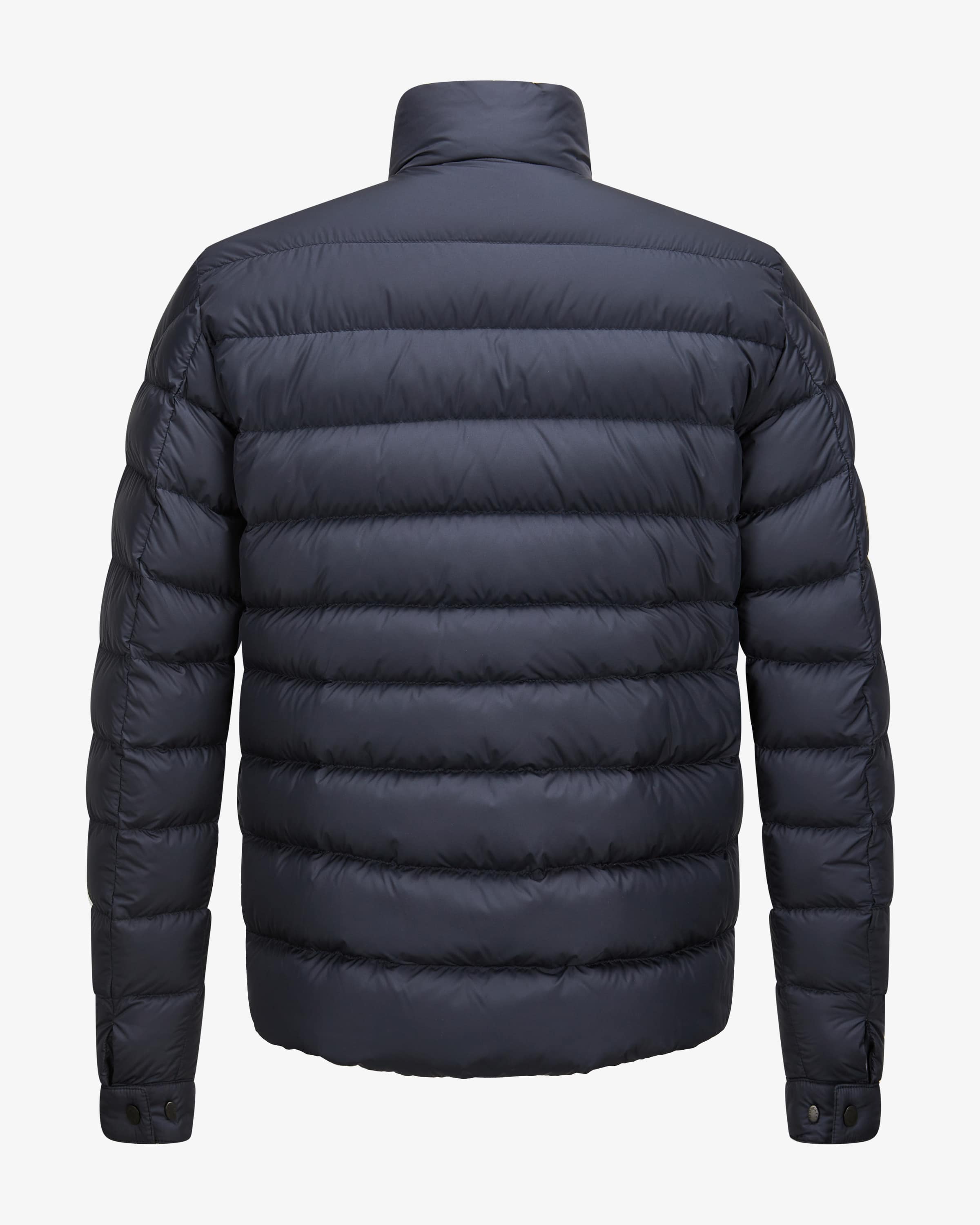 【送料&関税込】Moncler Midnight Blue Nylon Douro Down Jacke SchaferandweinerShops GB - mens designer clothing new - Navy